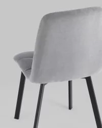 Стул Оливер Скуаре велюр Серый / Oliver Square